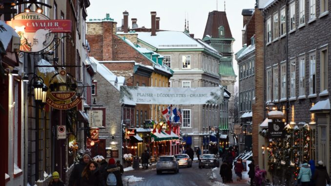 Old Quebec during Christmas time