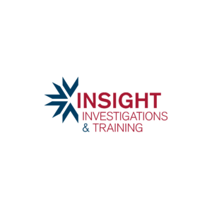 Insight Investigations & Training logo featuring a blue starburst emblem and red text